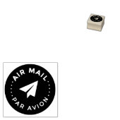 AIR MAIL PAR AVION 紙飛行機 エアメールスタンプ paper airplane ラ Rubberstempel (Gestempeld)