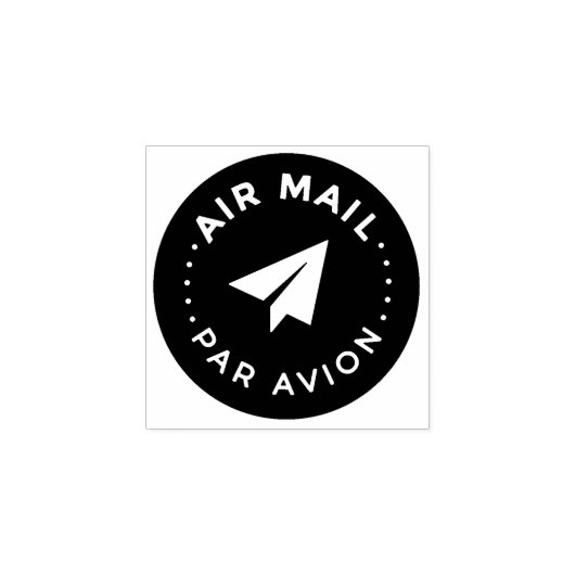AIR MAIL PAR AVION 紙飛行機 エアメールスタンプ paper airplane ラ Rubberstempel (Afrduk)