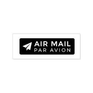 AIR MAIL PAR AVION 紙飛行機 エアメールスタンプ paper airplane ラ Rubberstempel