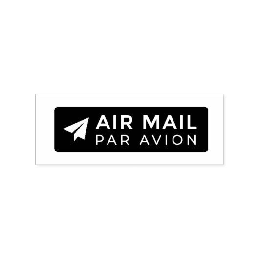 AIR MAIL PAR AVION 紙飛行機 エアメールスタンプ paper airplane ラ Rubberstempel (Afrduk)