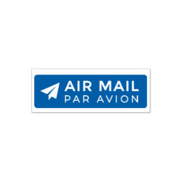 AIR MAIL PAR AVION 紙飛行機 エアメールスタンプ paper airplane o Zelfinktende Stempel