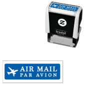 AIR MAIL PAR AVION 飛行機 エアメールスタンプ airplane セルフインキング Zelfinktende Stempel (In situ)