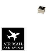 AIR MAIL PAR AVION 飛行機 エアメールスタンプ airplane ラバースタンプ Rubberstempel (Gestempeld)