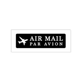 AIR MAIL PAR AVION 飛行機 エアメールスタンプ airplane ラバースタンプ Rubberstempel
