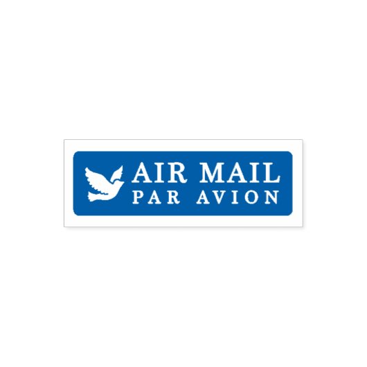 AIR MAIL PAR AVION 鳥 エアメールスタンプ bird birds セルフインキング Zelfinktende Stempel (Design)