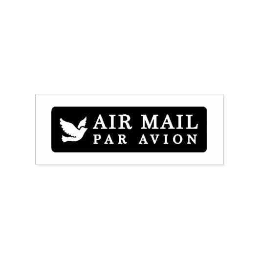 AIR MAIL PAR AVION 鳥 エアメールスタンプ bird birds ラバースタンプ Rubberstempel (Afrduk)