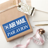Air Mail / Par Avion grote blauwe verzending stick