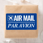 Air Mail / Par Avion grote blauwe verzendlabels Etiket (Insitu)