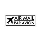Air Mail - Par Avion (met vliegtuig) Rubberstempel (Afrduk)