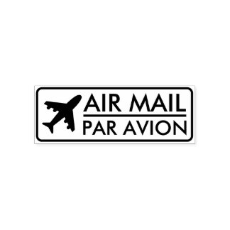 Air Mail - Par Avion (met vliegtuig) Zelfinktende Stempel