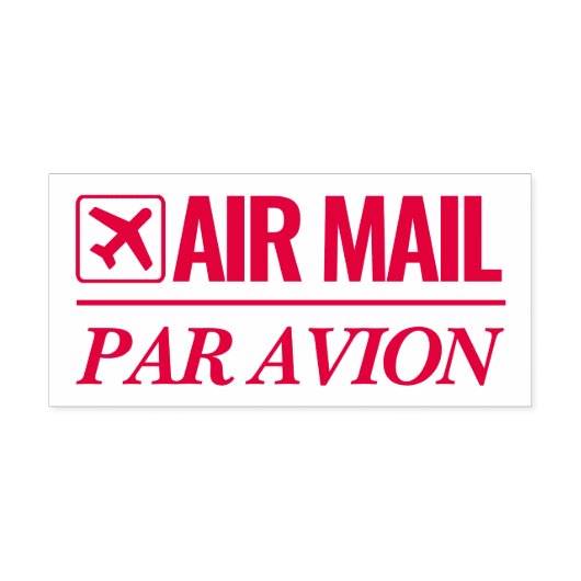 Air Mail / Par Avion zelf inkt rubberen stempel (Design)