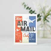  Air Mail Postal Adverteren Briefkaart (Staand voorkant)