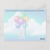 Air Mail Postcrossing Whale - Briefkaart (Achterkant)