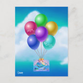 Air Mail Postcrossing Whale - Briefkaart (Voorkant)