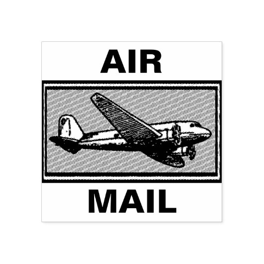 Air Mail Rubberstempel (Afrduk)