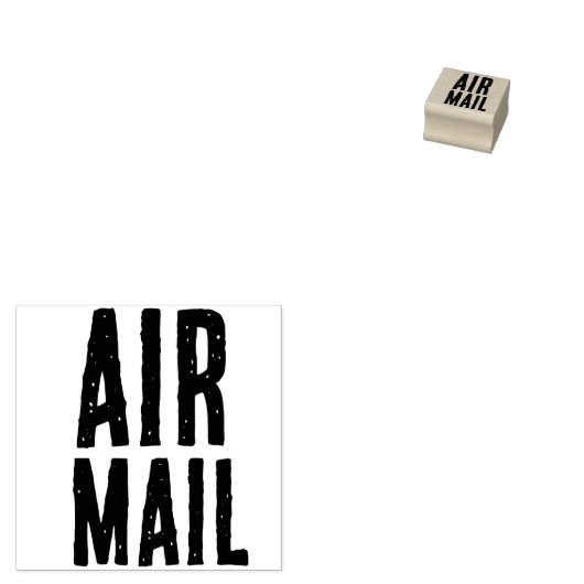 AIR MAIL RUBBERSTEMPEL (Gestempeld)