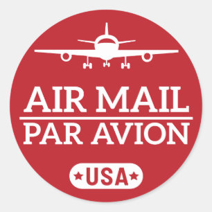 Air Mail Sticker (Red)