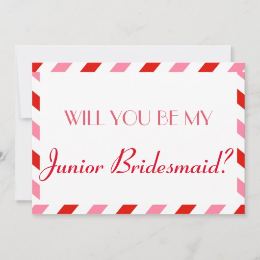 Air Mail zal je mijn Junior Bridesmaid zijn Kaart (Voorkant)