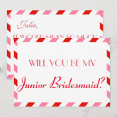 Air Mail zal je mijn Junior Bridesmaid zijn Kaart (Voorkant / Achterkant)