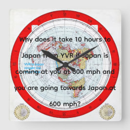 Air Map Vierkante Klok