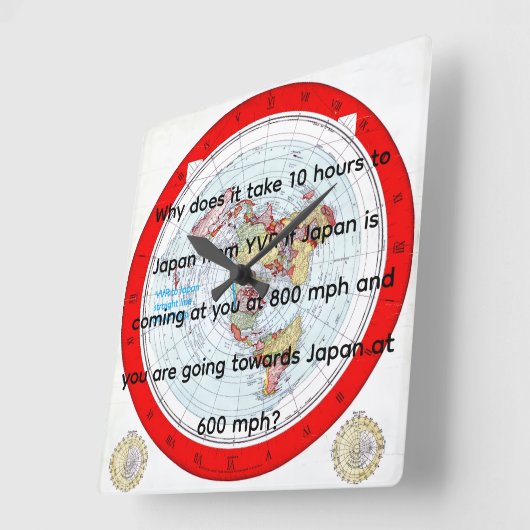 Air Map Vierkante Klok (Hoek)