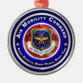 Air Mobility Command Persoonlijke Kerstmis Metalen Ornament (Voorkant)