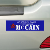 Air Nat Guard Vet voor McCain Bumpersticker (Op auto)