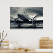 Air Plane Aviation Dakota DC-3 Poster (Keuken)