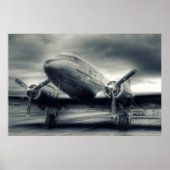 Air Plane Aviation Dakota DC-3 Poster (Voorkant)
