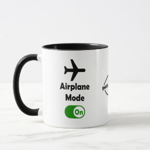 "Air Plane Mode On" grappige offerte Silence Desig Mok