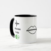 "Air Plane Mode On" grappige offerte Silence Desig Mok (Voorkant links)