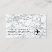 Air Plane | opstijgen | Marmer | Luxe vluchten Visitekaartje (Achterkant)