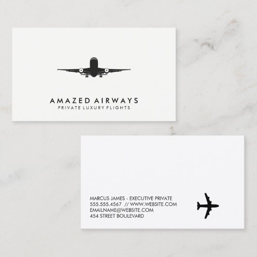 Air Plane | opstijgen Visitekaartje (Voorkant / Achterkant)