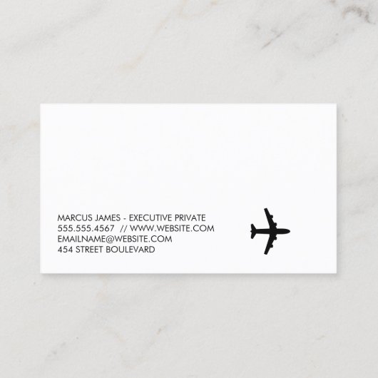 Air Plane | opstijgen Visitekaartje (Achterkant)