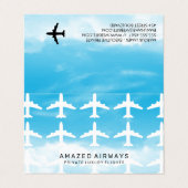 Air Plane | Vluchten | Wolken en lucht Visitekaartje (Buitenkant ongevouwen)