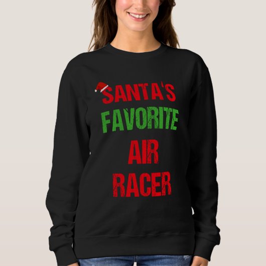 Air Racer Funny Pajama Kerstmis Trui (Voorkant)
