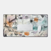 Air Realm Geometry – Klee Geïnspireerde Bureaumat (Keyboard & Muis)
