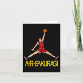 Air Sakuragi Anime Style Bysketbyll Design Kaart (Voorkant)