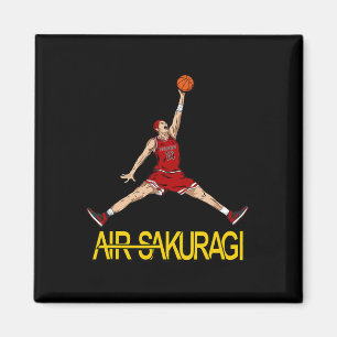 Air Sakuragi Anime Style Bysketbyll Design Magneet