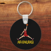 Air Sakuragi Anime Style Bysketbyll Design Sleutelhanger (Voorkant)