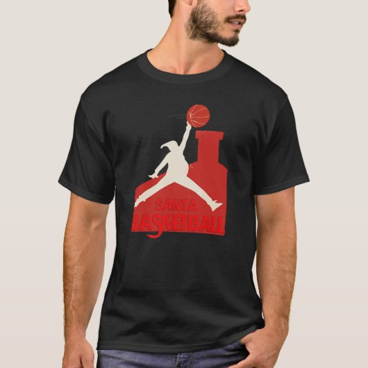  AIR SANTA – Funny Xmas Basketball Parody Classic  T-shirt (Voorkant)