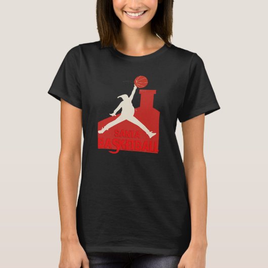 AIR SANTA – Funny Xmas Basketball Tshirt (Voorkant)
