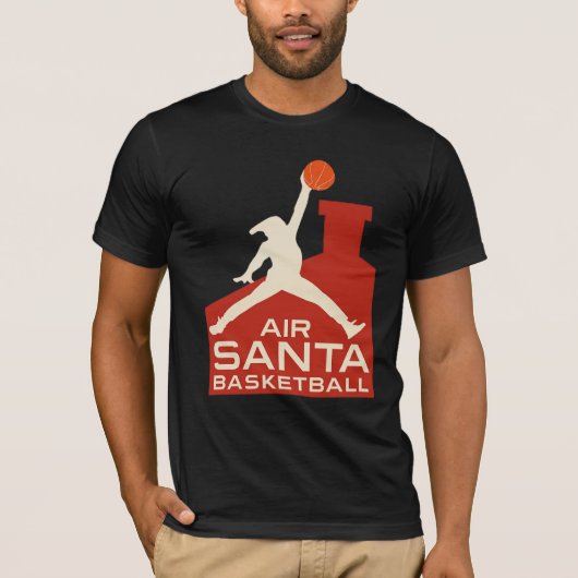 AIR SANTA – Funny Xmas Basketball Tshirt (Voorkant)