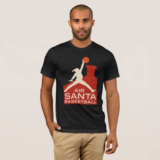 AIR SANTA – Funny Xmas Basketball Tshirt (Voorkant volledig)