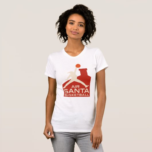 AIR SANTA – Funny Xmas Basketball Tshirt (Voorkant volledig)