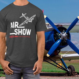 AIR SHOW B-17 WWII  Vliegtuig, Aangepast Jaar T-shirt
