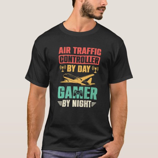 Air Traffic Controller Gaming Air Marshal Gamer T-shirt (Voorkant)
