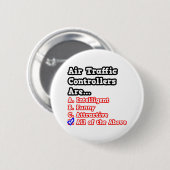 Air Traffic Controller Quiz.. Ronde Button 5,7 Cm (Voorkant /achterkant)