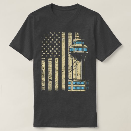 Air Traffic Controller TowerAircraft Airspace ATC T-shirt (Design voorkant)