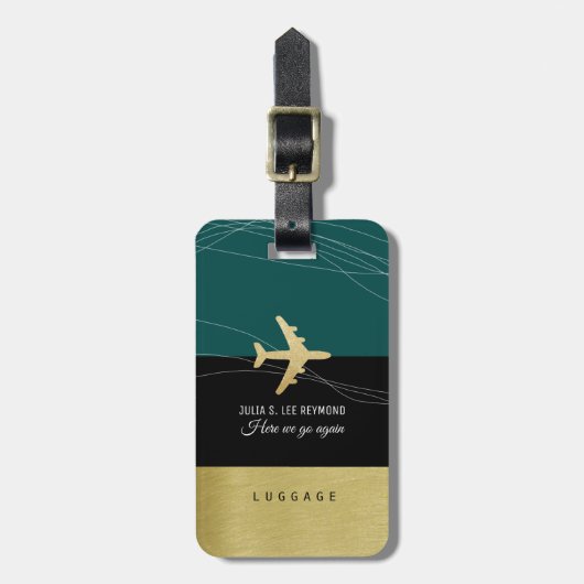 Air Travel Bags Identifier Classy Bagagelabel (Voorkant verticaal)